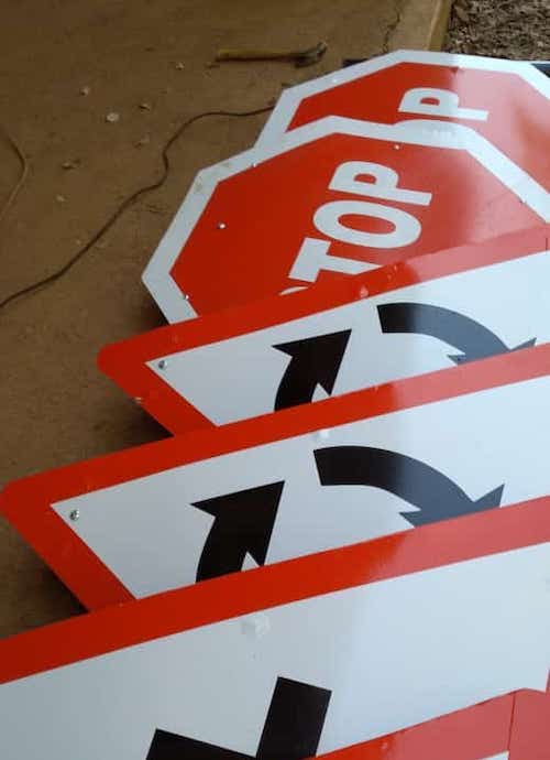 Direction signs, Traffic signs and Safety signs